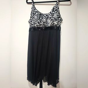 SWEET STORM 16W Printed Sequin waist Belted Mini